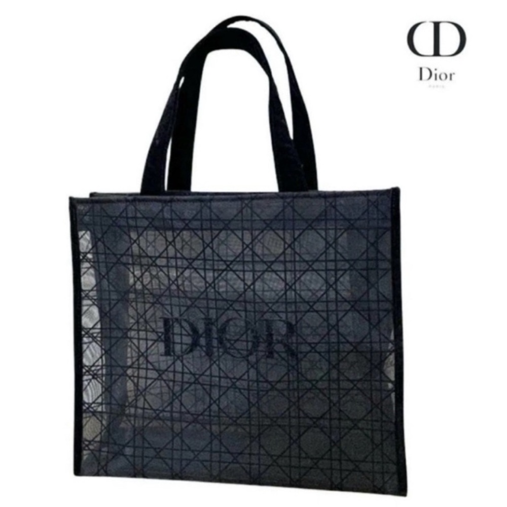 DIOR Beauty Black Mesh Tote Bag New - Picture 6 of 6